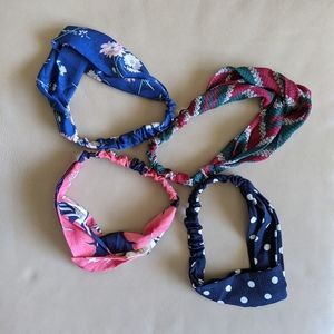 Colorful headbands (set of 4).